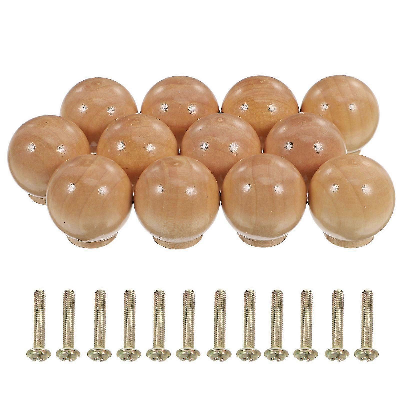 24Pcs Wooden Dresser Knobs with Modern Drawer Pulls for Cabinets