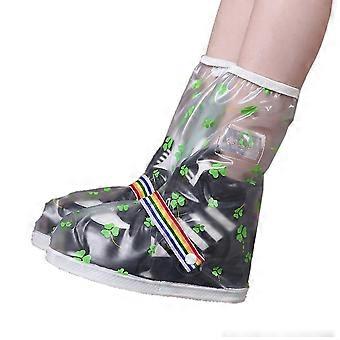 Rain Shoe Covers Waterproof Boot Covers PVC Anti‑Slip Reusable Unisex for Motorcycle Riding S