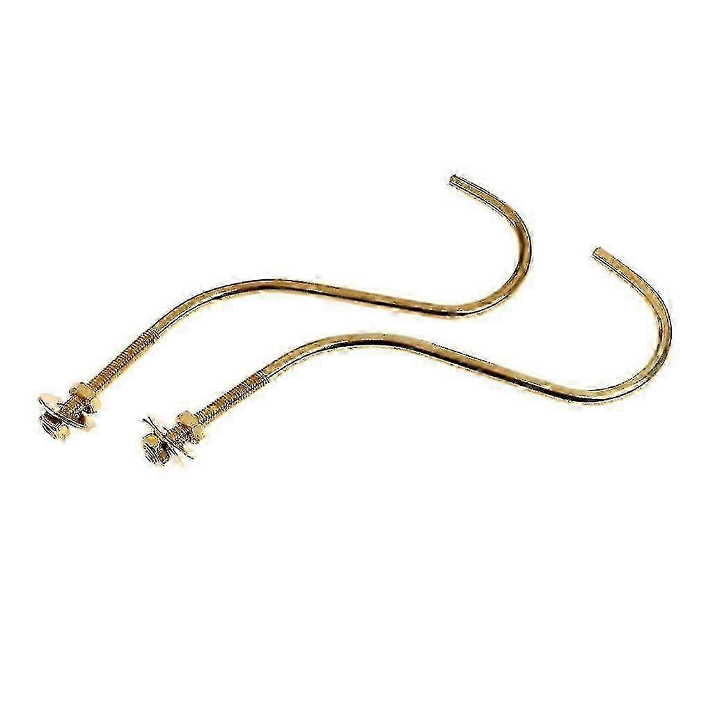 2 Pieces Brass Billiards Pool Table Edge Hook Cue Racks, Screw Thread Mount, 22cm