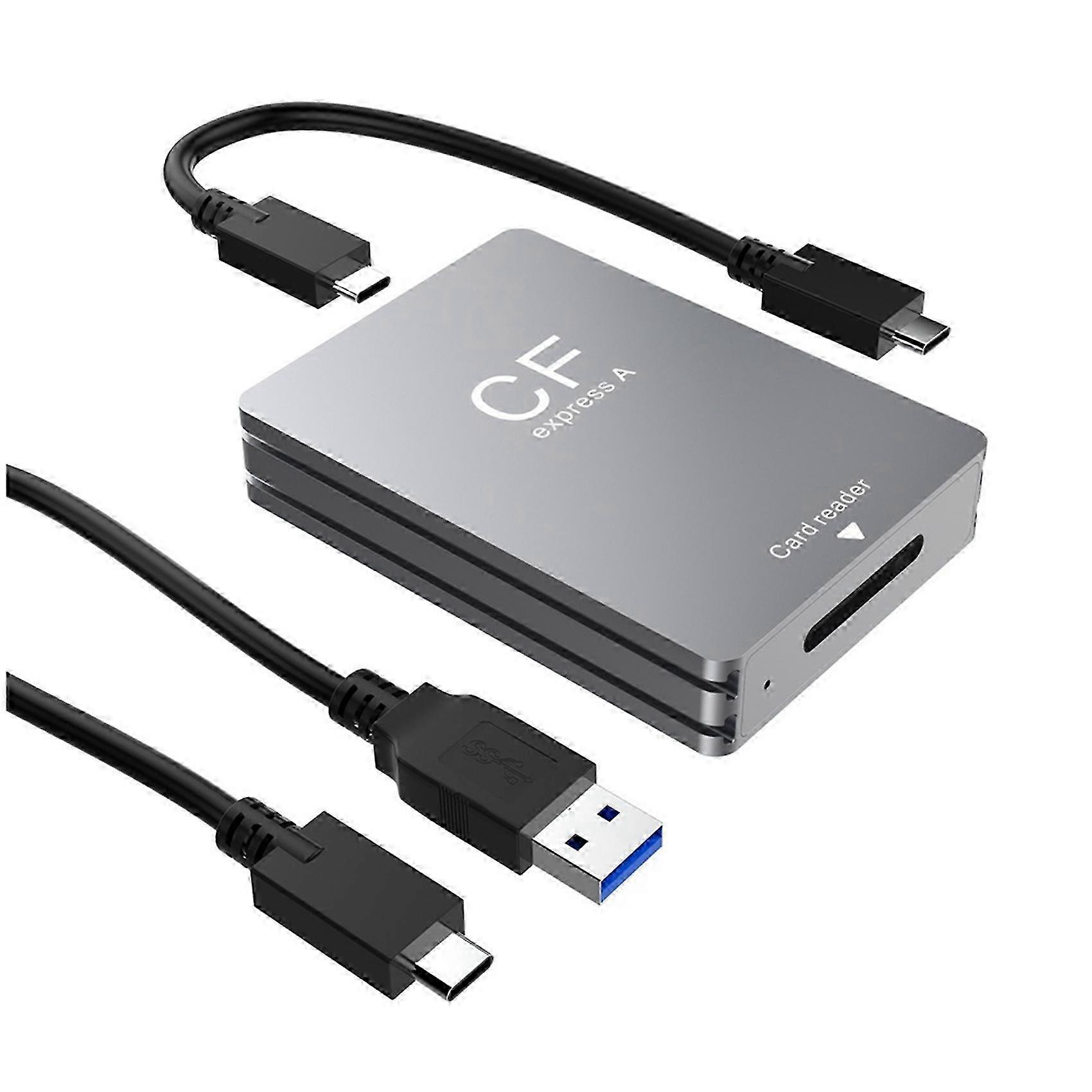 CFexpress Type A Card Reader USB 3.2 10Gbps CFexpress Reader CFExpress Card Reader with USB C to USB C/USB A Cable