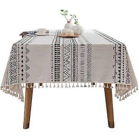 Stain-resistant tablecloth for rectangular tables. Ideal for indoors, dining