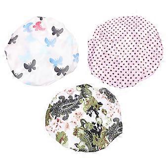 3pcs multifunksjons bad caps glatt smidig dusj panser hjem sovende hatter