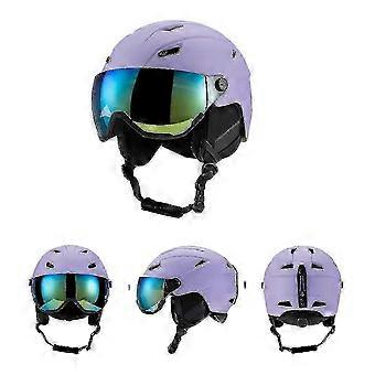 Casco da sci con occhiali da sci, casco da snowboard e set di occhiali con visiera 2 in 1