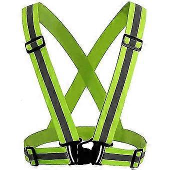 Reflective Vest Safety Vest High Visibility Reflective Adjustable Elastic Safety Vest For Running, Ideal For Cycling, Motorcycling, Jogging, Running
