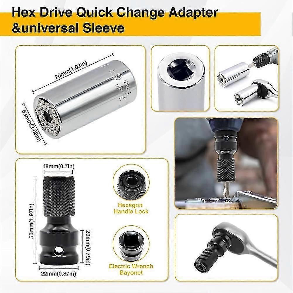 38Pcs Flexible Drill Bit Extension, 105 Right Angle Drill,Hex Socket Adapter, Bit Holder Extension Screwdriver Bit Kit