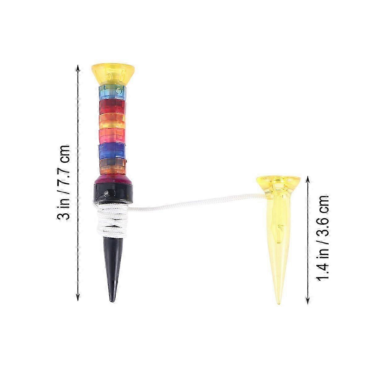Magnetic Tee Reusable Golf Training Tool Set - 2 Pack, Assorted Colors