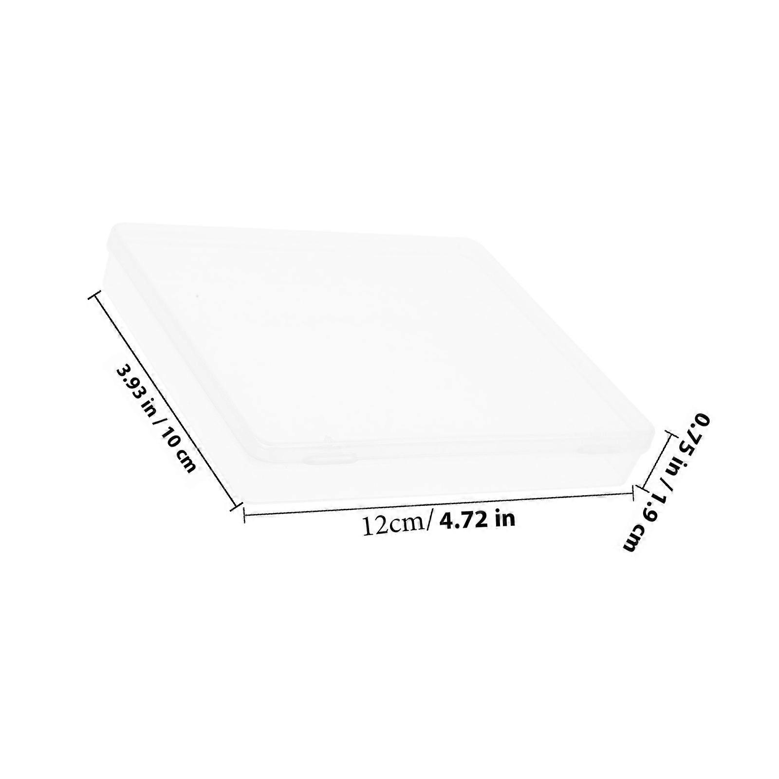Boîte de rangement transparente pour 4 cartes de jeu.