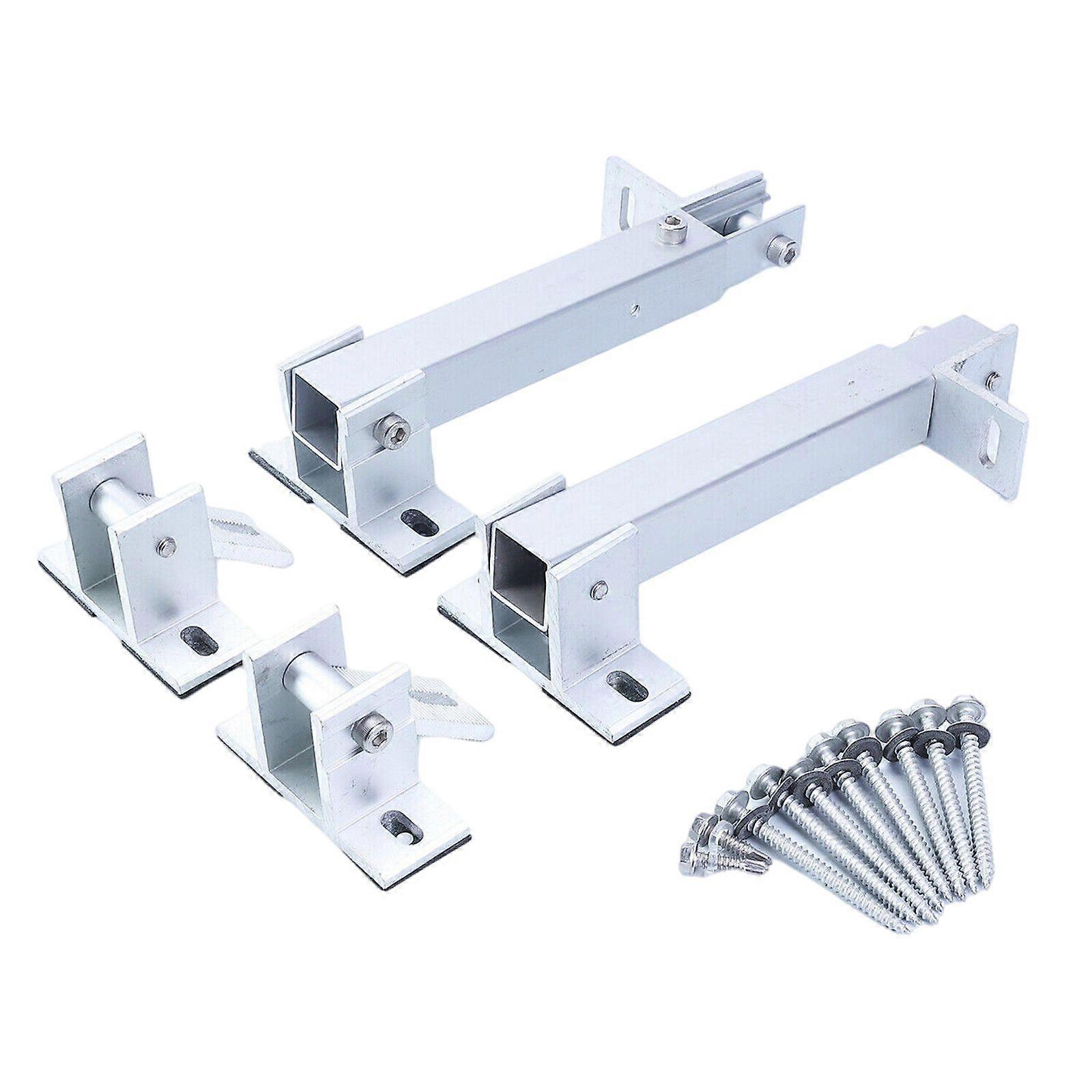 Solar panel ground mount elevation adjustable roof attachment assembly