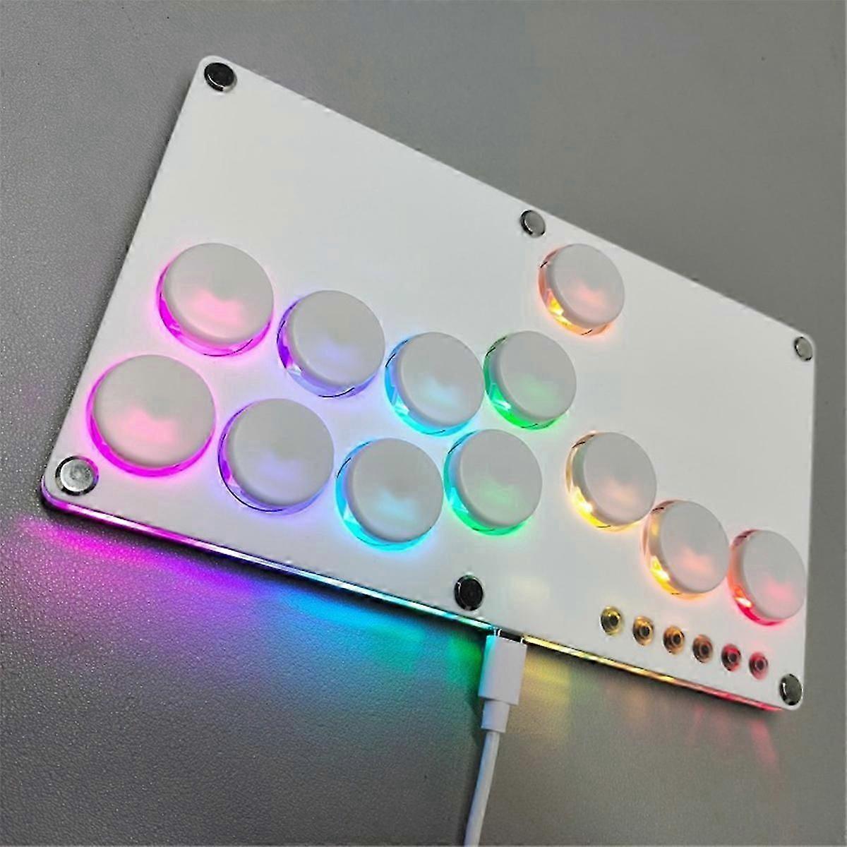Flatbox Arcade Fighting Game Encoder Controller Xinput/dinput Mini Console // White Key