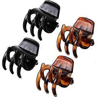 Lot de 4 pinces à cheveux moyennes, antidérapantes, Butterfly Hairz premium