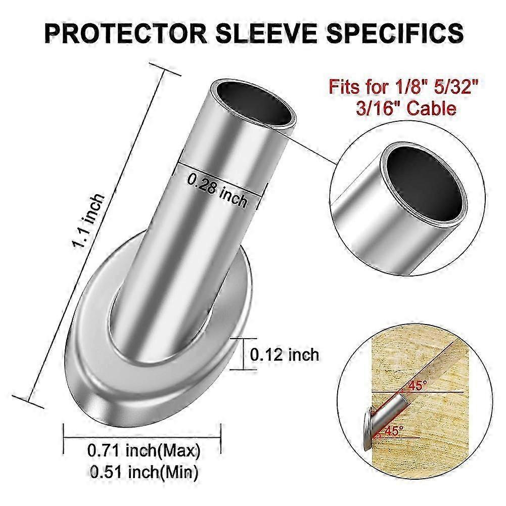 40 Pack Angle Beveled Protector Sleeves, Wood Post Protector Stair Cable Railing