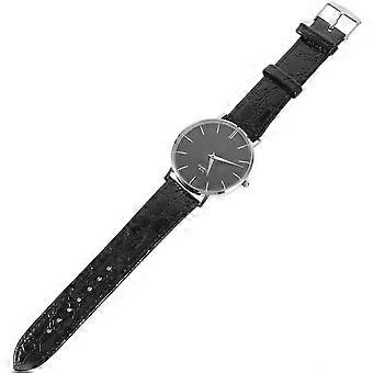 Quartz Watch for Men 9140 Ultra-Thin Round Dial Wrist Watch 2Pcs