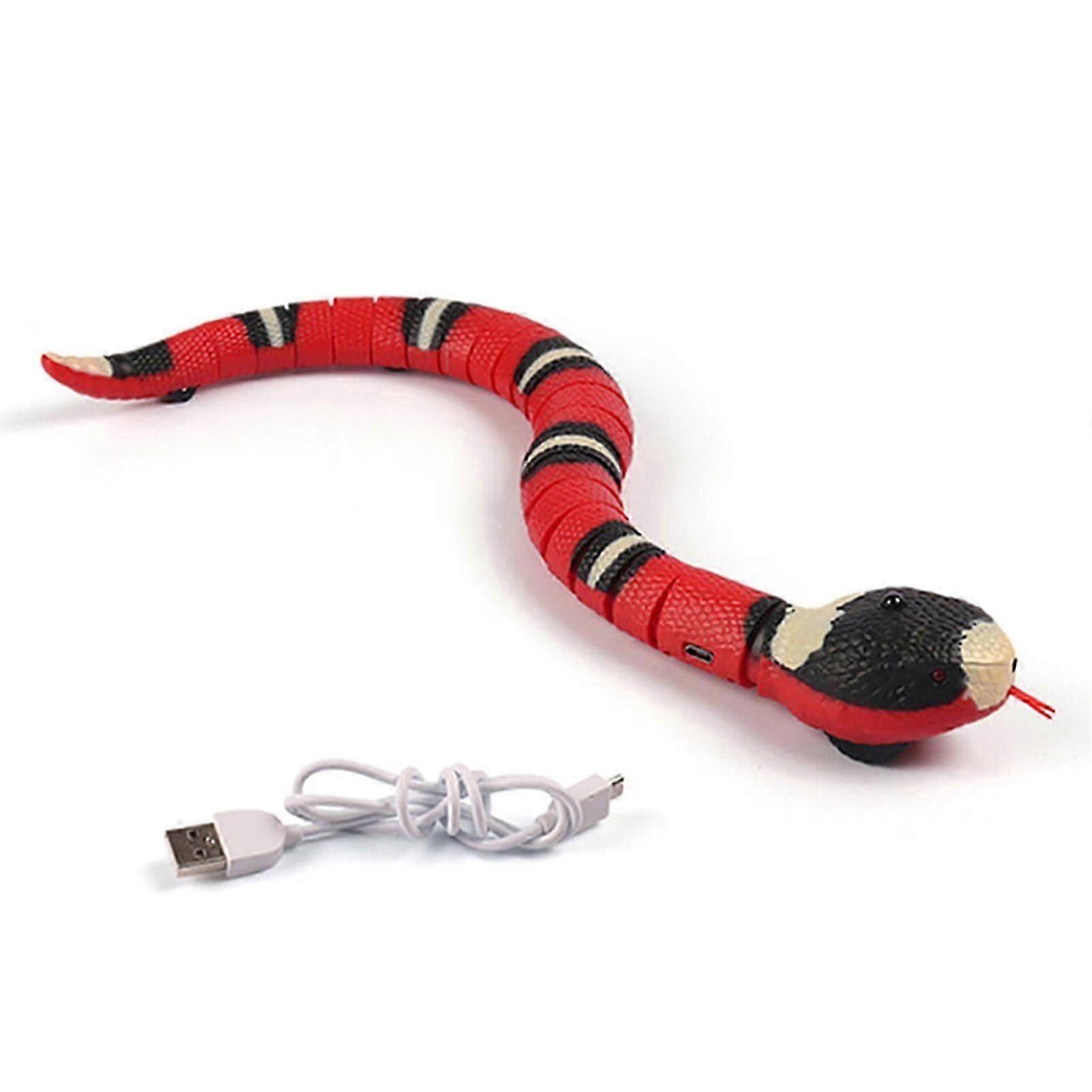 Interactive Obstacle Avoidance Electric Snake Pet Toy, Interactive Plaything for Cats and Dogs