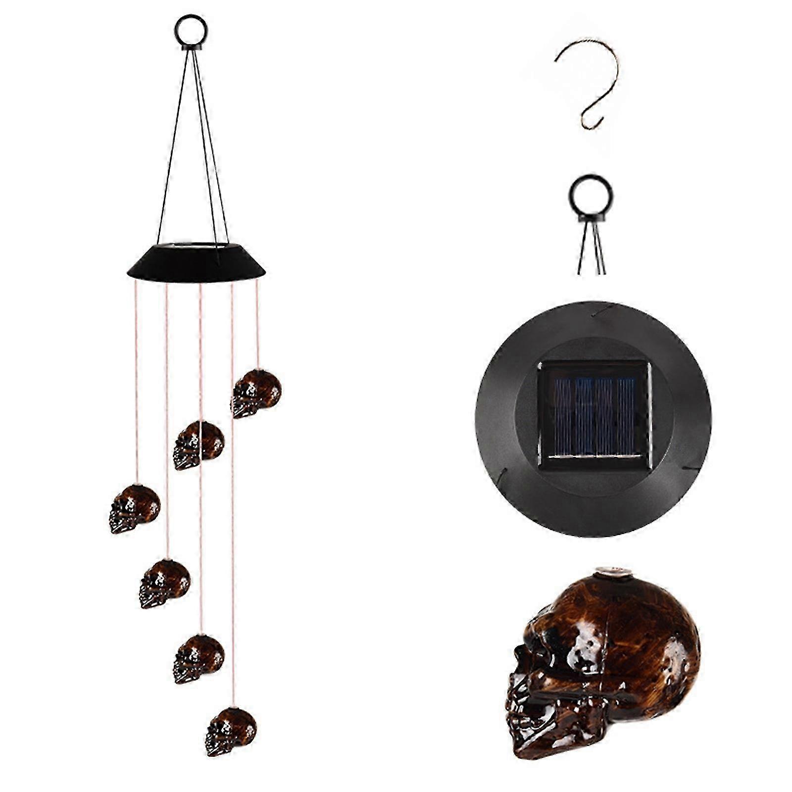 Pumpkin-Shaped Solar Wind Chime