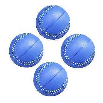 4Pcs PU Soft Baseball Squeeze Toy Training Balls, Elastic Safety Baseball Softball for Games & Training, Easy to Use, Blue