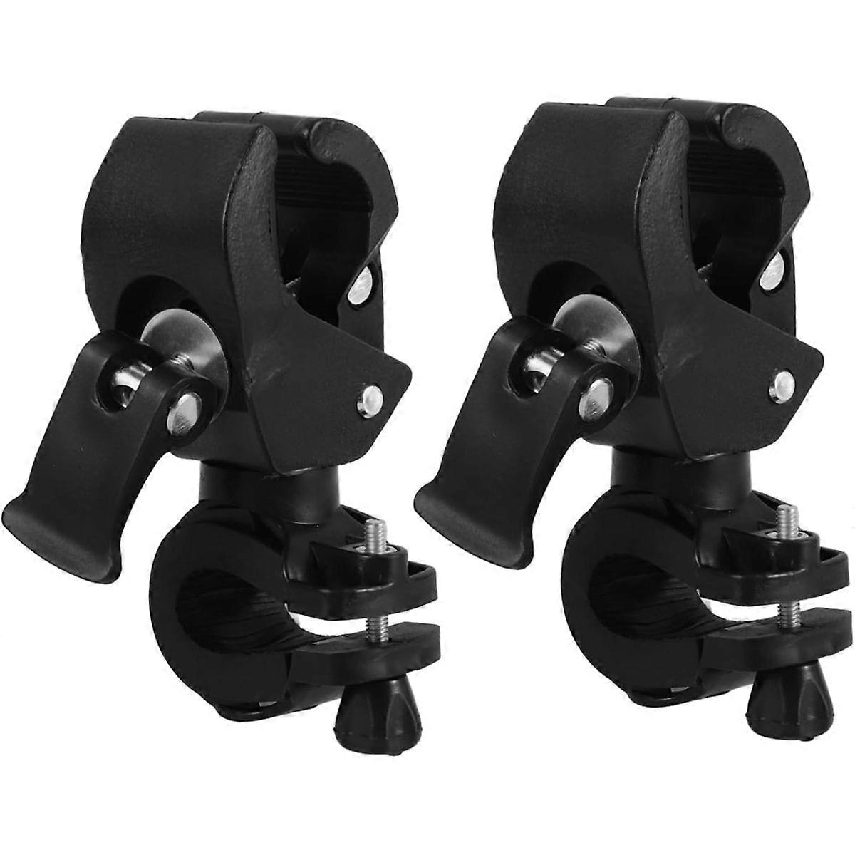 2pcs Cane Storage Holder Adjustable Rotating Clamp for Rollators