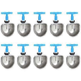10 Sets Stainless Steel Rabbit Drinker,Rabbit Breeding Equipment Anti Scratch Stainless Steel Nippl
