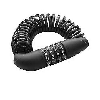 4-Digit Combination Password Wire Lock Portable Stretchable Helmet Lock Keyless Durable Bike Anti-theft Lock Motorcycles