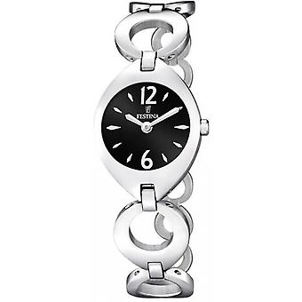 Festina sra.ace.esf.esf.black. Quartz Analog Women's Watch with F16616/4 Stainless Steel Bracelet