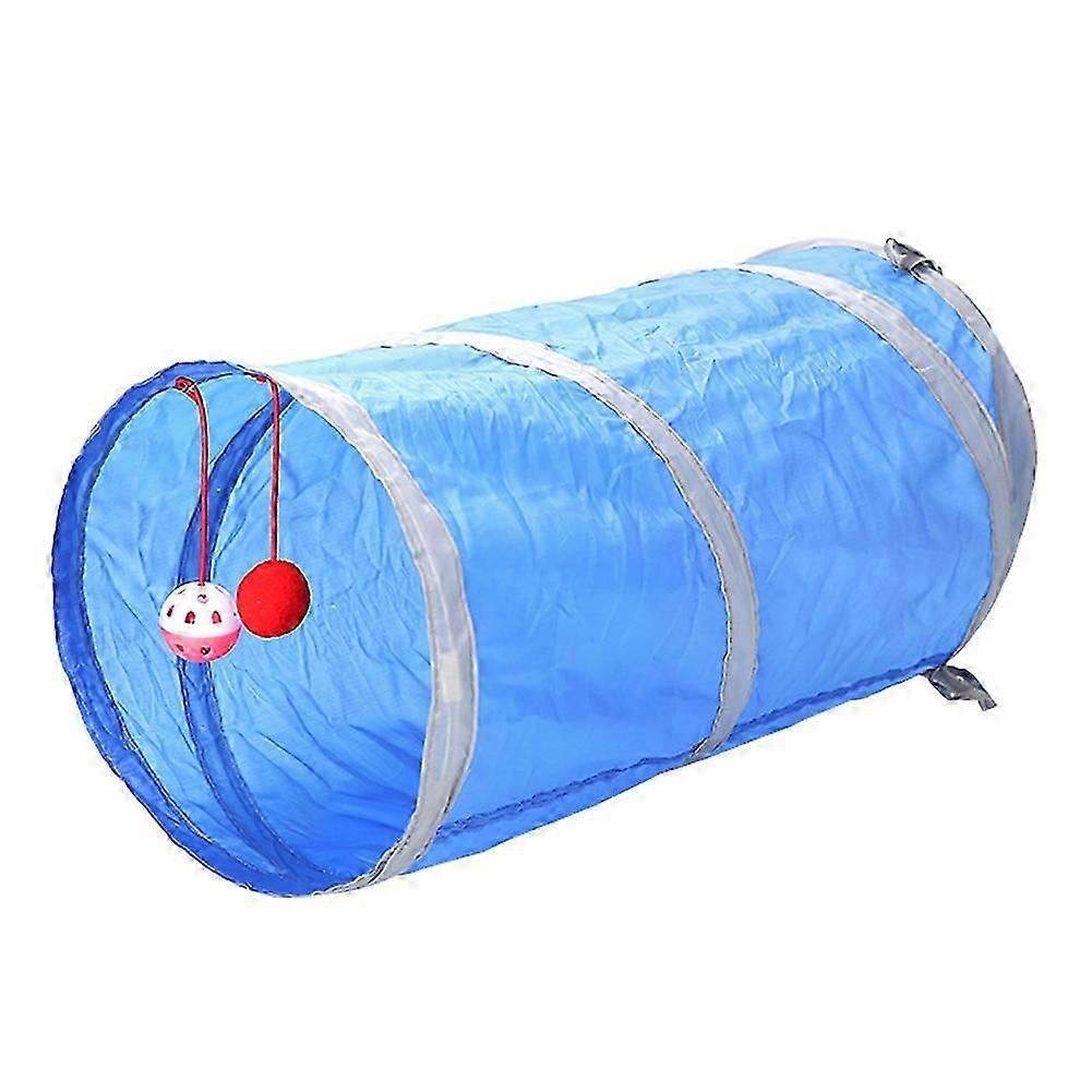 Soft Polyester Cat Tunnel with Bell Toy