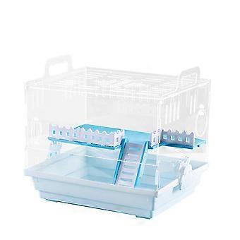 Transparenter Hamsterkäfig Kleintier Igel Kaninchen Meerschweinchen Habitat Double Deck- Zubehör durchsichtig