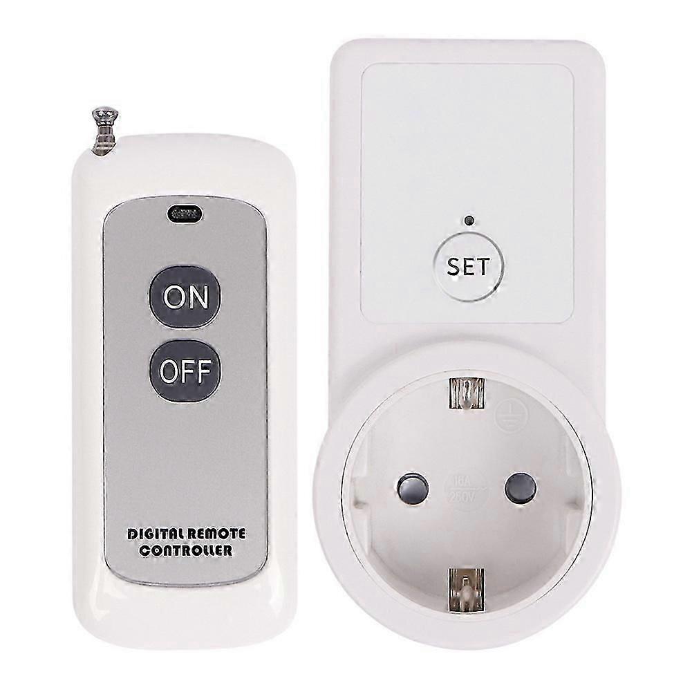 Smart Timer Socket Remote Control Power Socket Multi-Function Wireless Switch for Home EU Plug-SNNGV