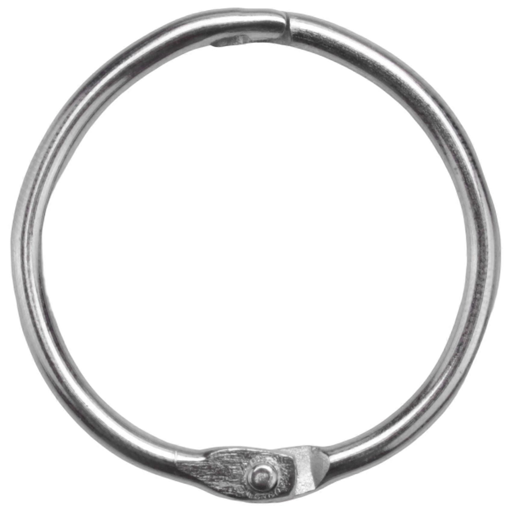 25 Pcs Silver-Tone 30mm Metal Ring Set