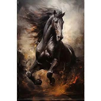 Galloping Black Horse Animal Jigsaw Puzzle RNB1230