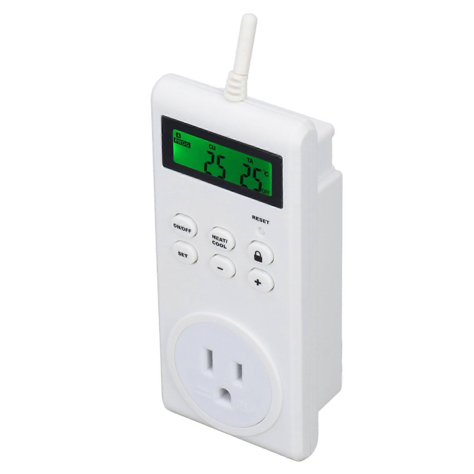 Thermostat Outlet Wireless Programmable Automatic Temperature Controller Socket Switch US Plug 120V