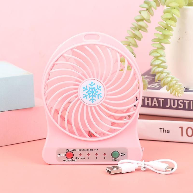 1pc Fan Cooling Portable Rechargeable Led Light Fan Air Cooler Mini Desk Fan