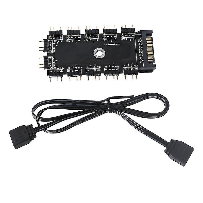 Aura Sync 5v 3-pin Argb Hub Splitter Case & Rgb Extension Cable