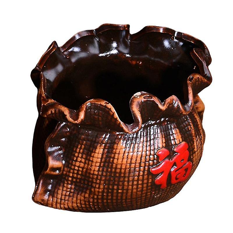 22X16.8cmブラウンポット&プランター1pc家庭用金のなる木の植木鉢エレガントな緑の植木鉢ラックバッグ