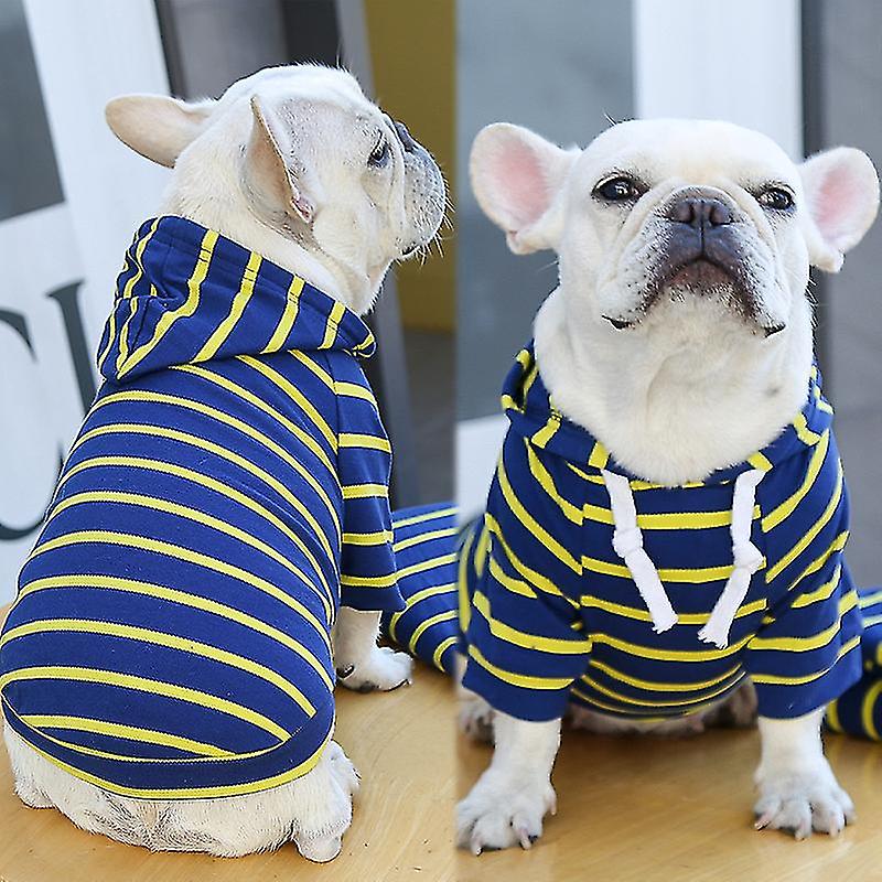 Pet Dog Cat Hoodie Striped Clothes
