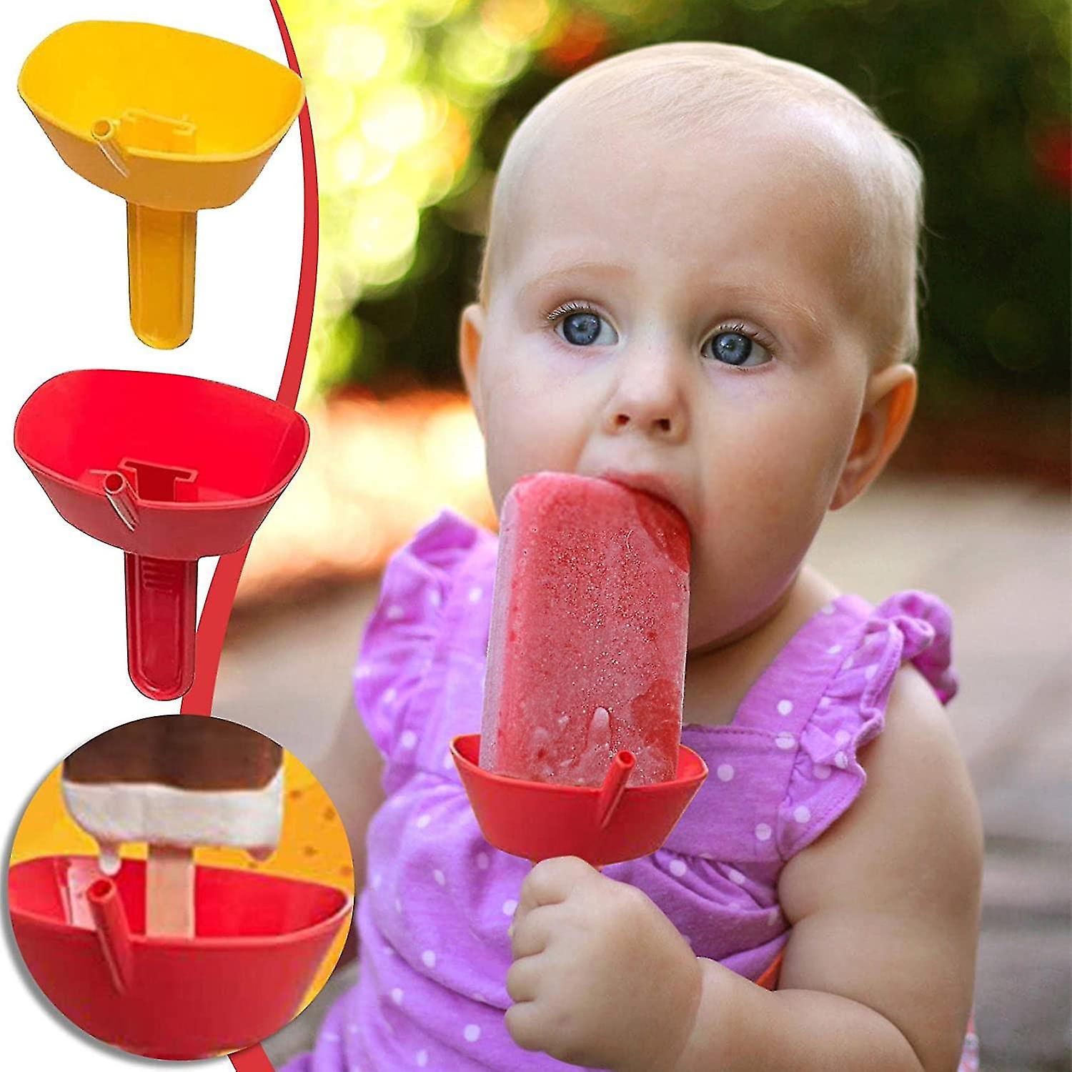 2pcs Drip Free Popsicle Holder, Mess Free Frozen Treats Holder With