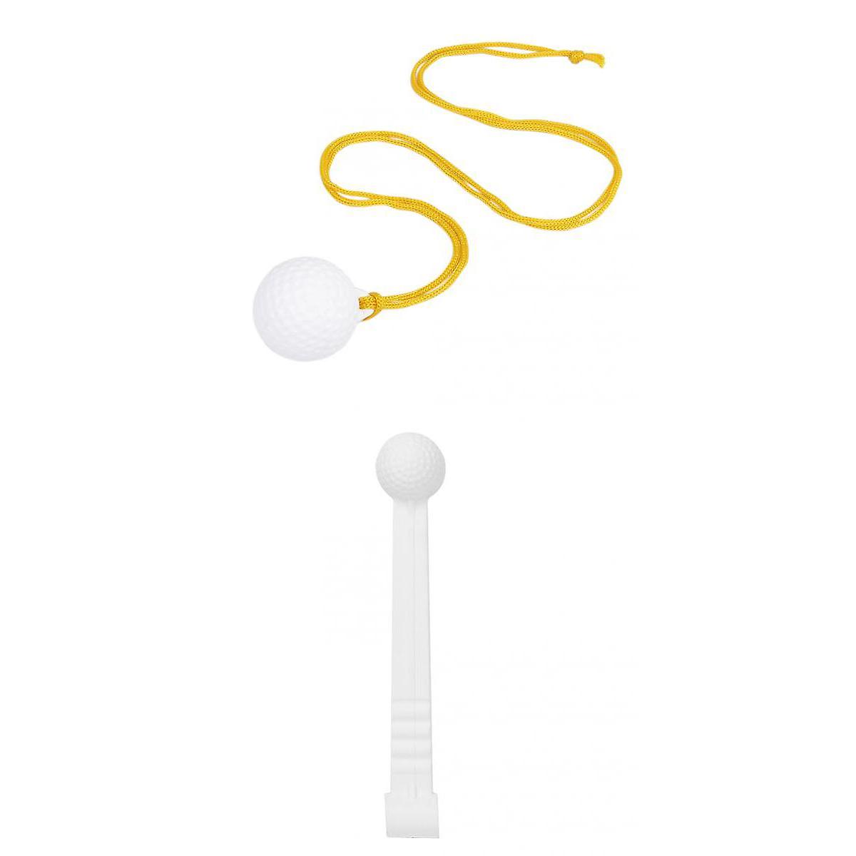 2x Golf Practice Ball with Rope & Stick Hit Swing Range Training Aid Golfer