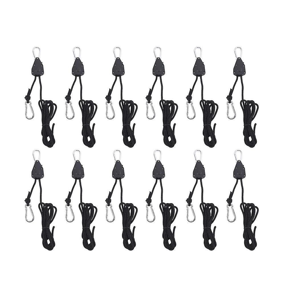 6-pair 1/8 Inch Adjustable Rope Clip Hanger With Reinforced Metal,grow Light Fixture Hanger,6.5-fee