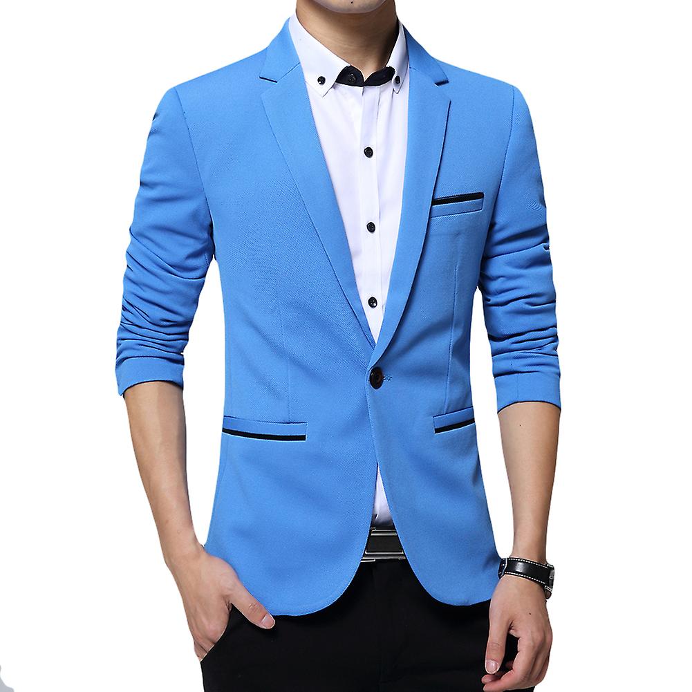 Allthemen Mens Slim fit Solid Blazer Casual Suit Jacket Fruugo UK