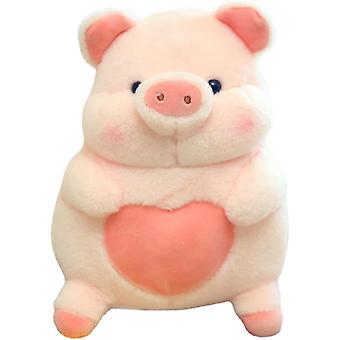 Plush Pig Stuffed Animals Soft Toys Holding Love Heart Dolls Gifts For Girls Girlfriend Lover Pink 8 Inches