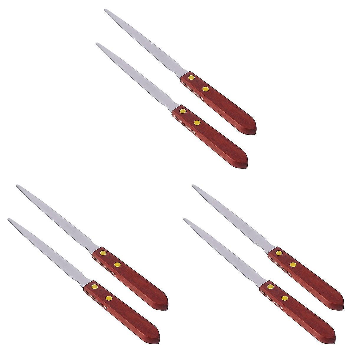 6 Pcs Metal Stainless Steel Letter Opener Practical Paper Cutter