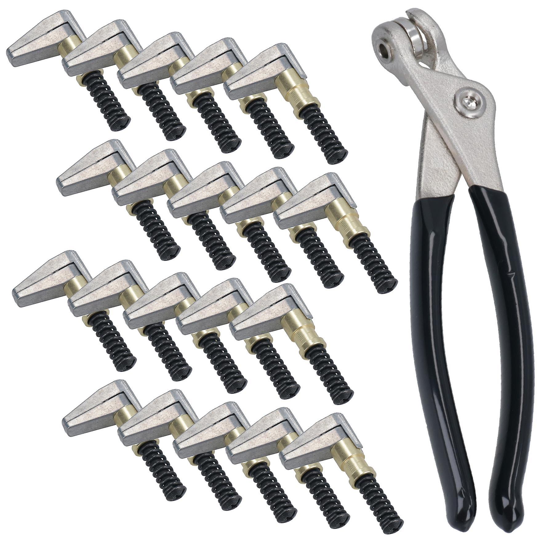 20 x Cleco Side Edge End Clamps Fasteners Grips 19mm Open 25mm Depth + Pliers