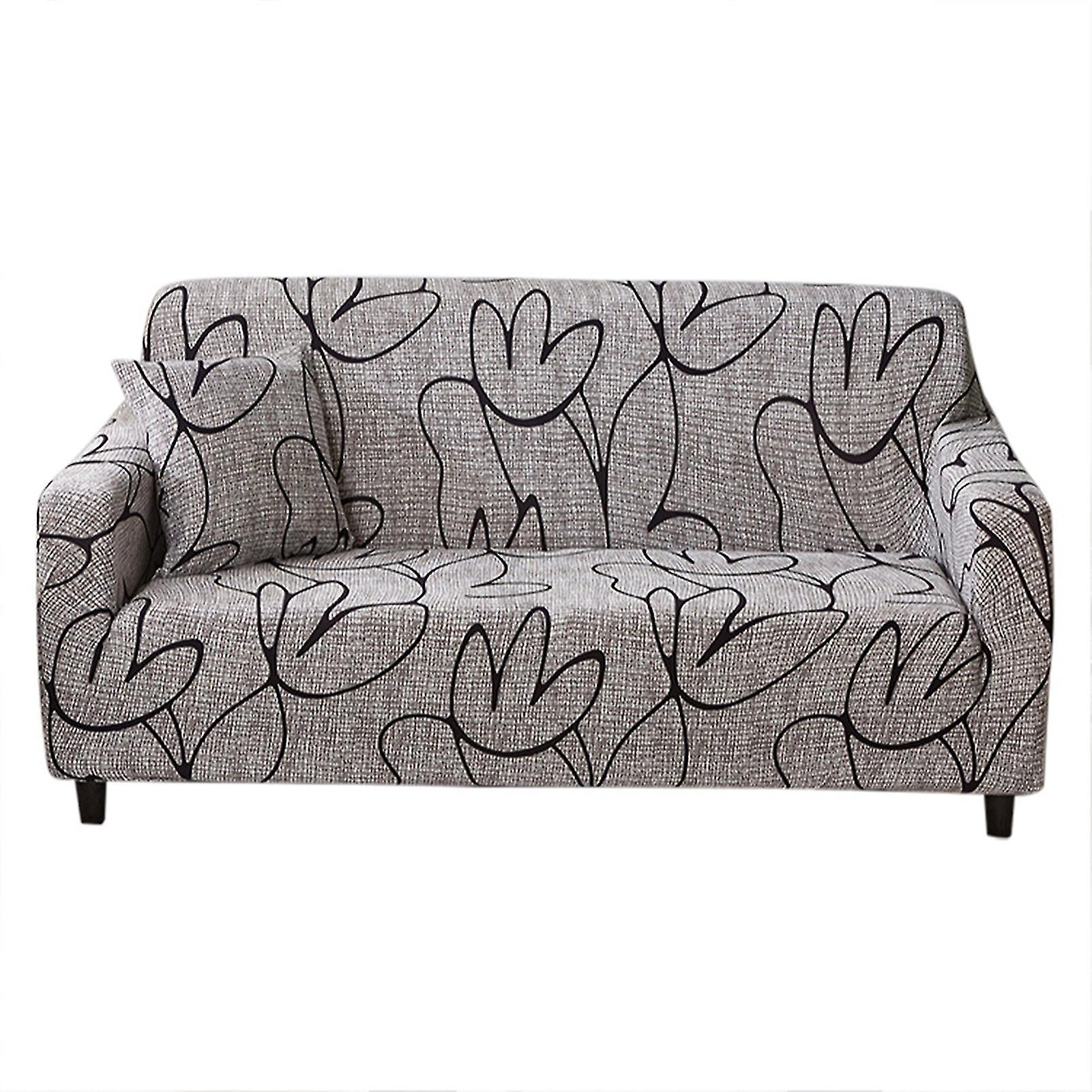 Non‑slip Elastic Printing Dustproof Slipcover Sofa Cover Cushion Cover (For Loveseat)