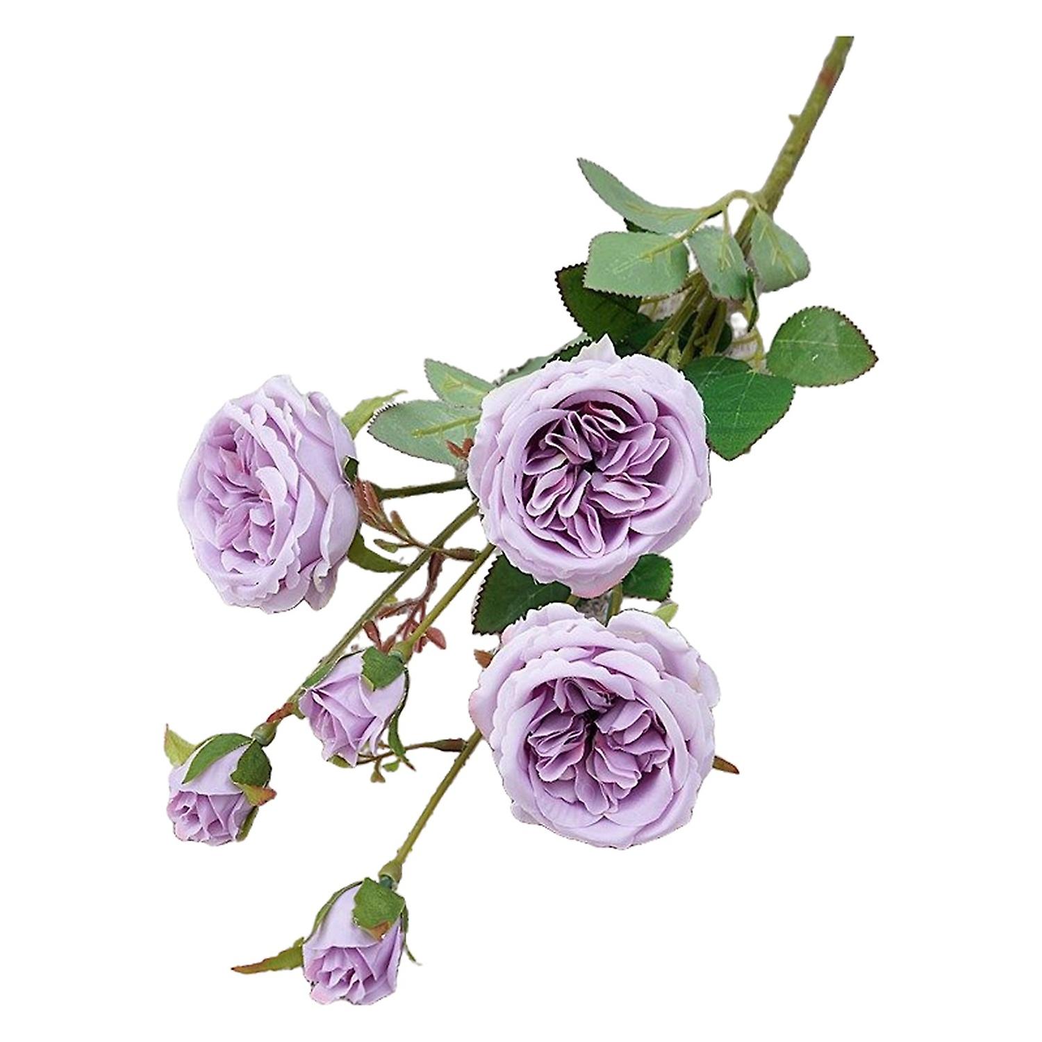 1 Branch Artificial Flower No Watering 6 Heads Romantic Bride Rose Simulation Flower 