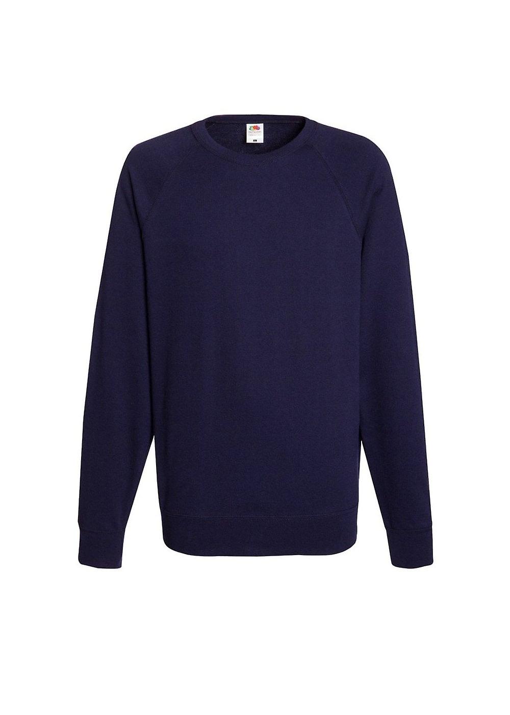 Fruit Of The Loom Men's Deep Navy Lightweight Raglan Sweatshirt 62138 Xl