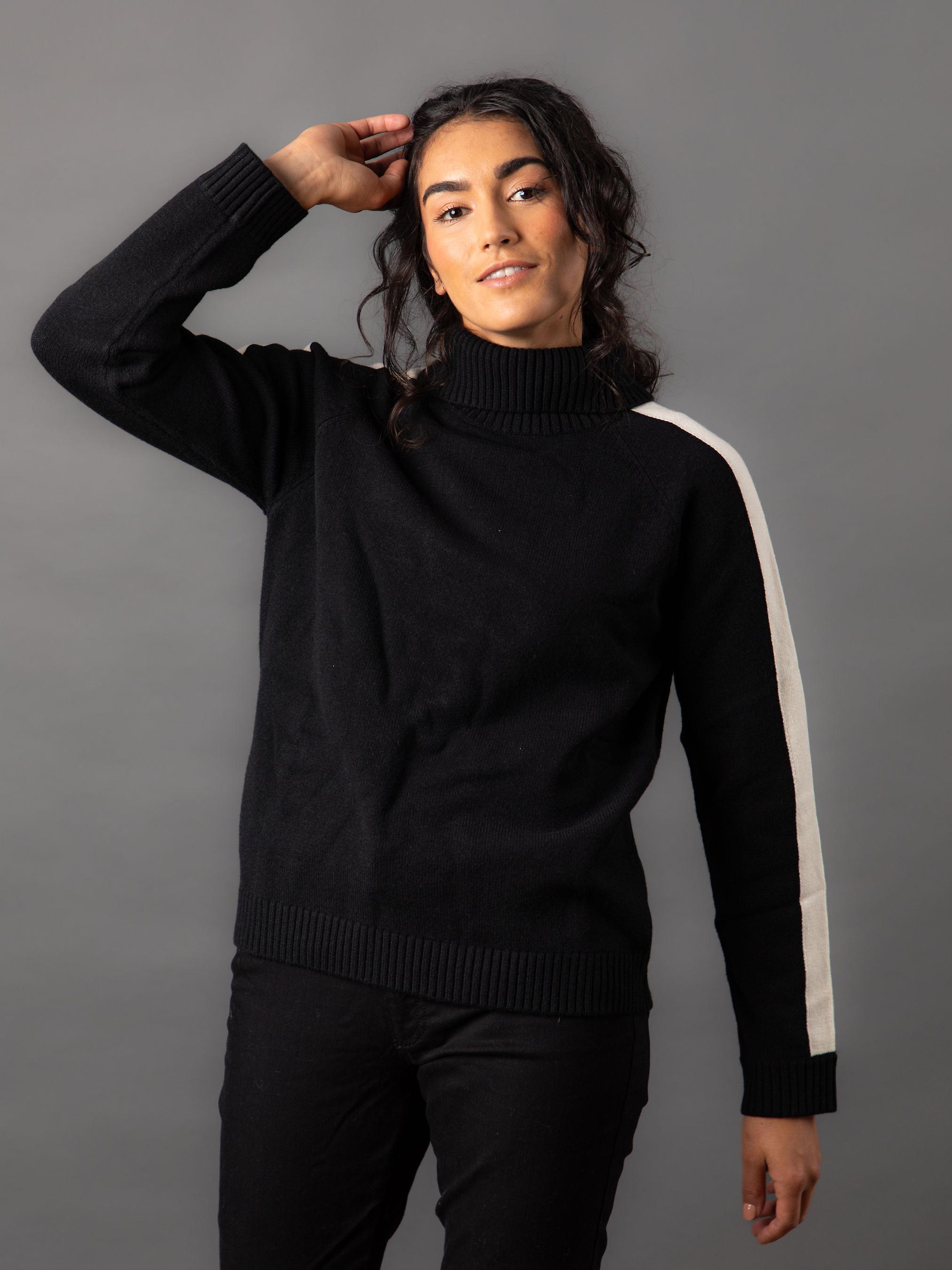 Hughie Roll Neck Jumper in Black