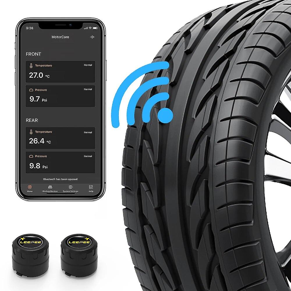 Android/ios General Motorcycle Tpms External Sensors Bluetooth-compatible 4.0 5.0 Wireless Tire Pressure Sensor Monitor System
