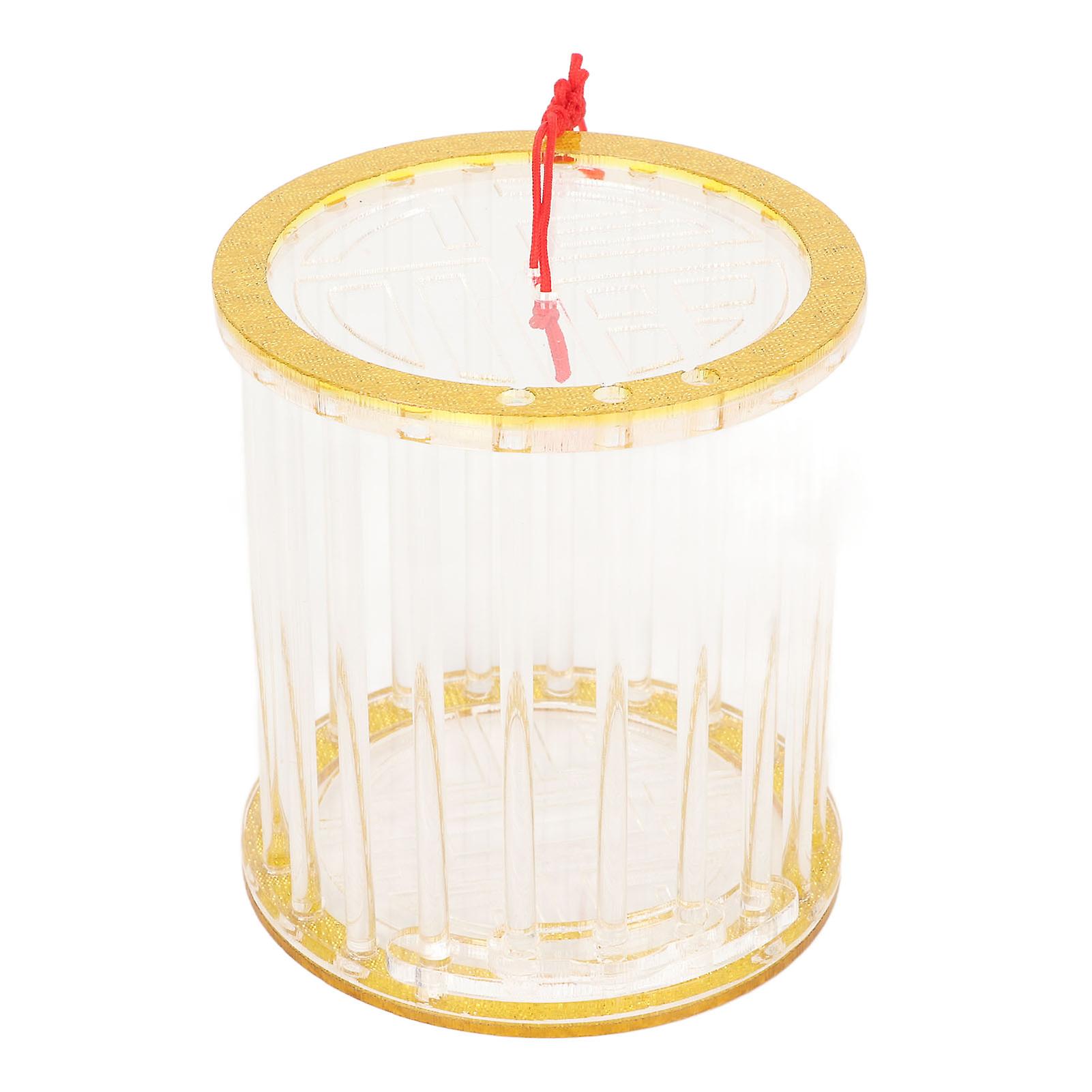 Circular Bug Cage Portable Acrylic Circular Grasshopper Cage Bug Critter Breeding Cage for Small Pets Single Grid 