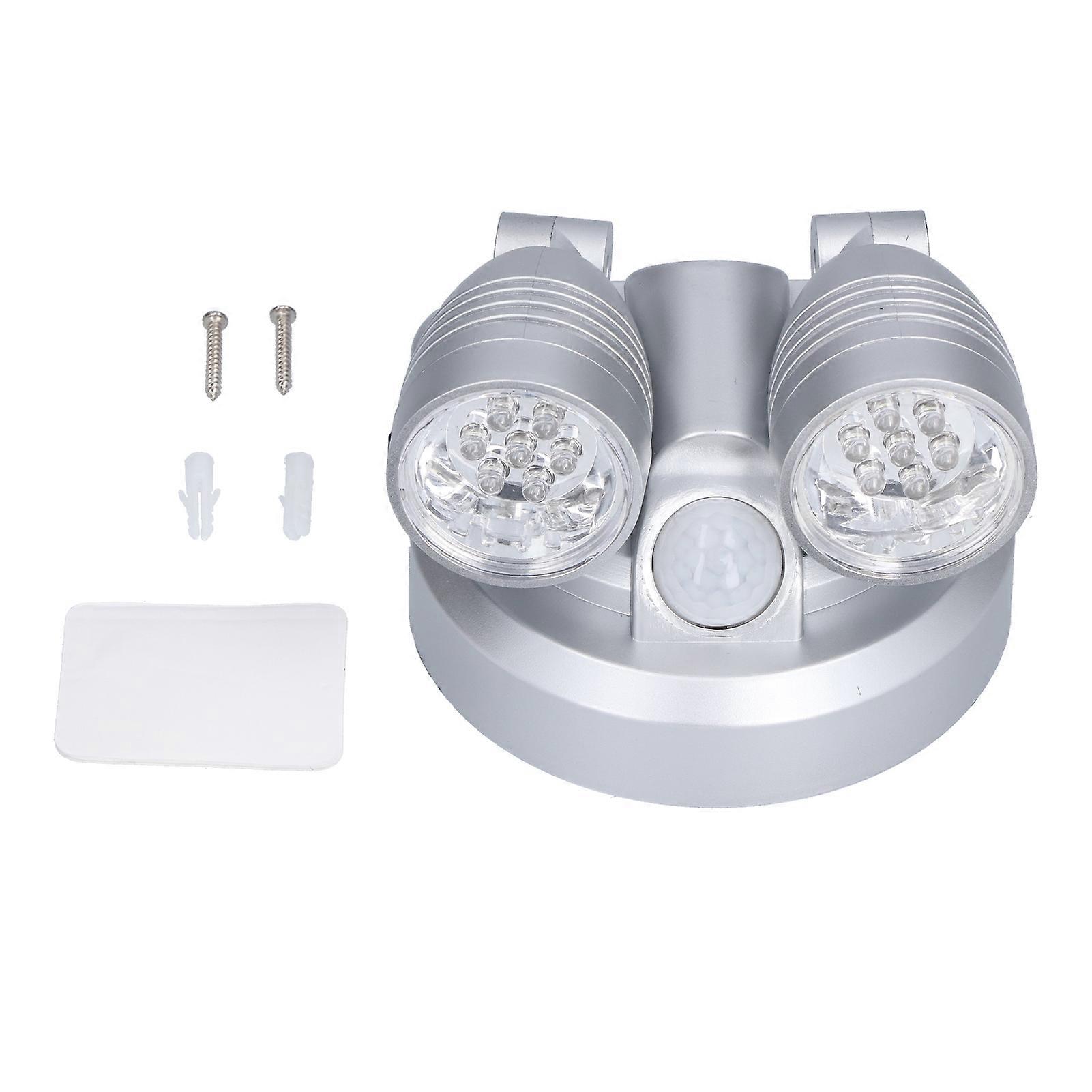 Lampe à capteur réglable à double tête infrarouge à induction à capteur de mouvement Lampe de nuit LED