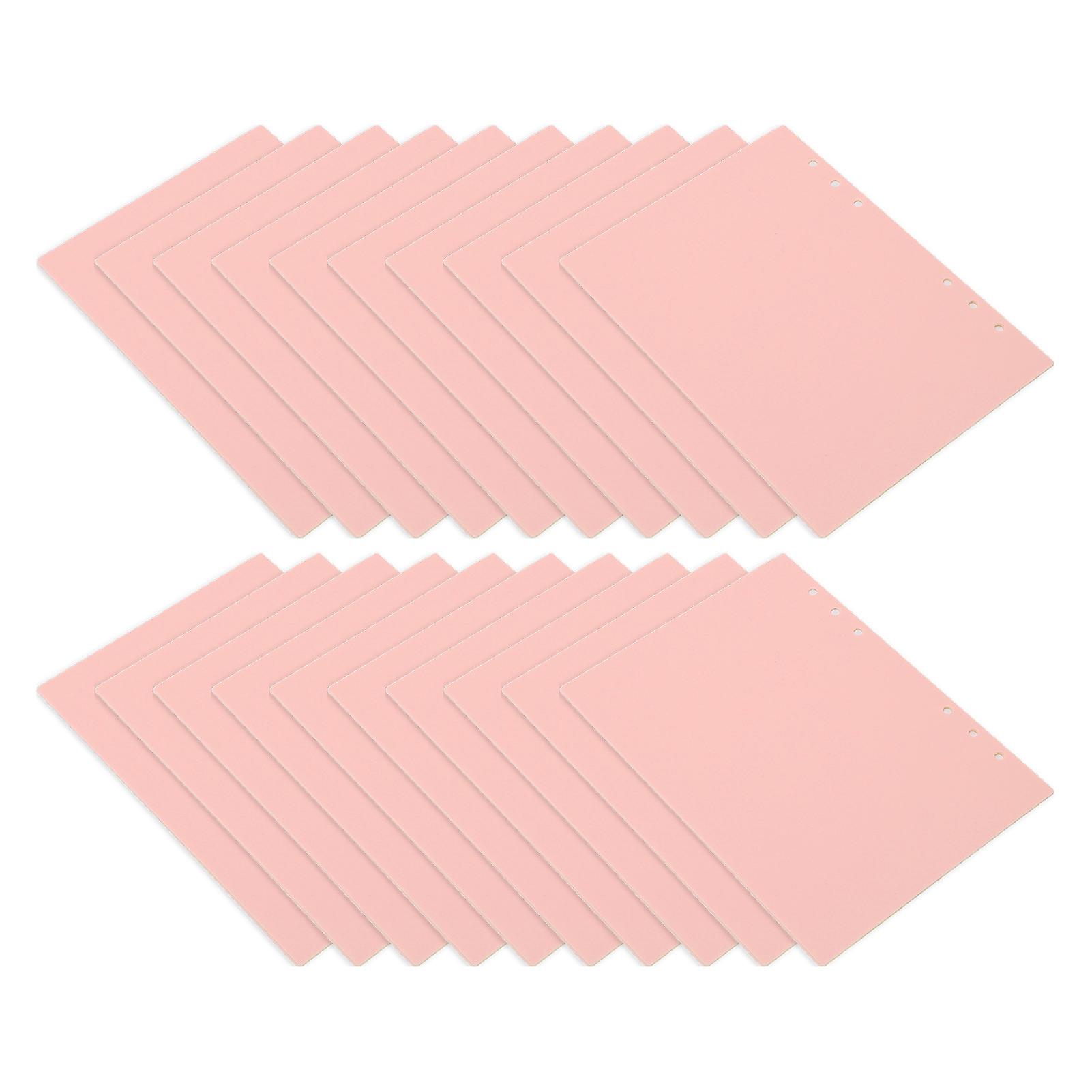 20PCS 6 Ring Binder Cover Colorful Translucent Frosted Detachable PP A5 Binder Cover for Notebook