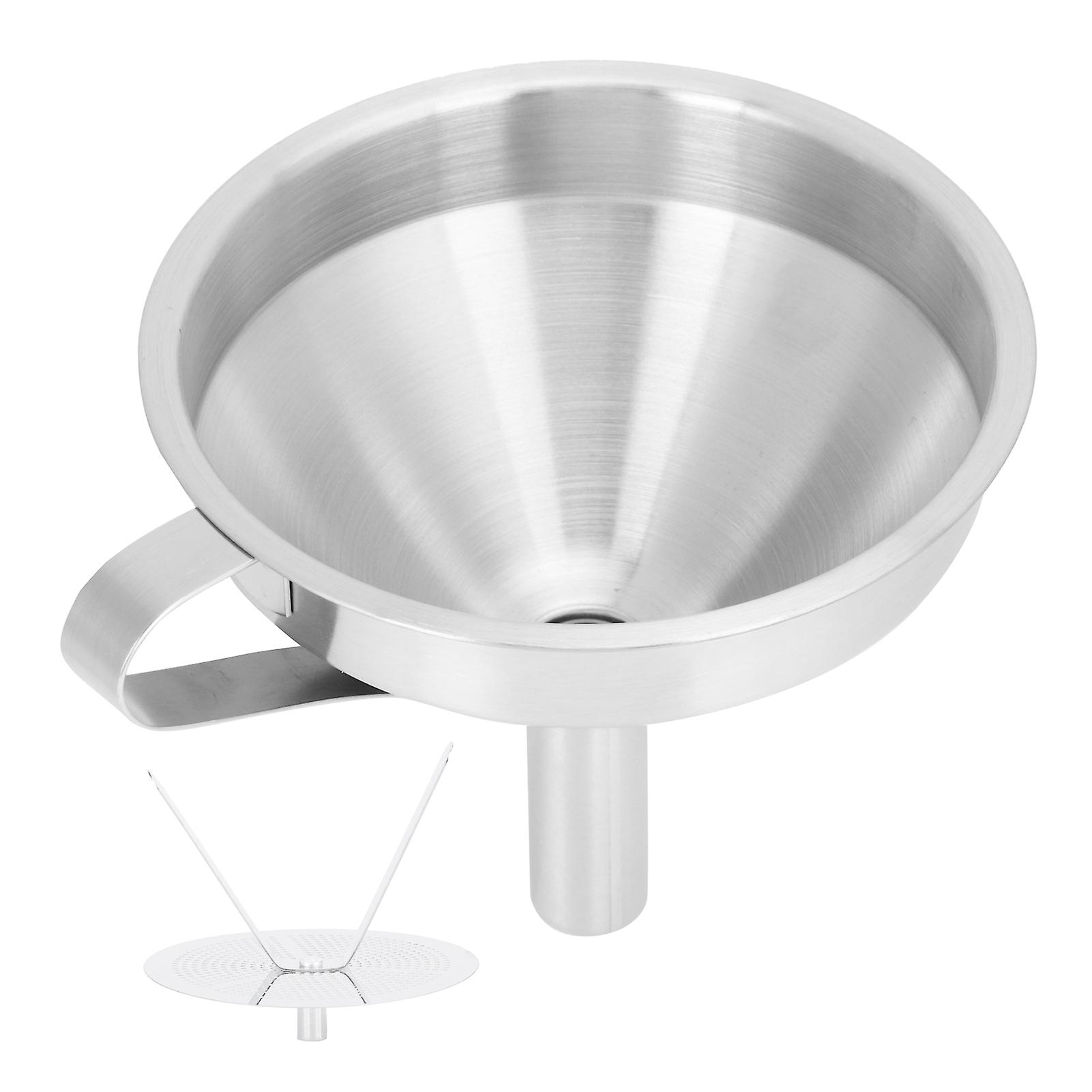 Entonnoir de remplissage en acier inoxydable 304, séparateur d'huile, de bière, de café, d'eau et de liquide, outil de cuisine, grande taille 15 cm