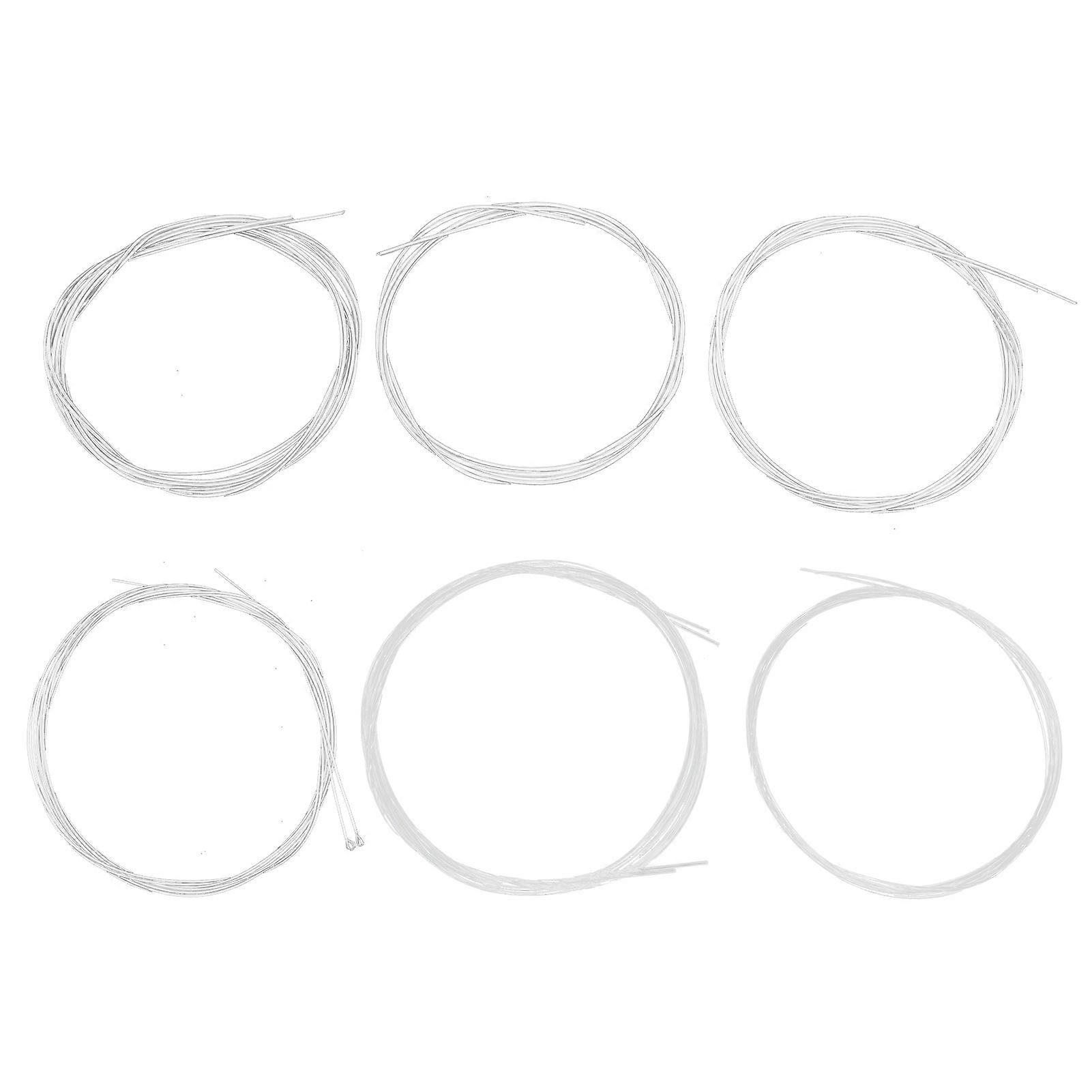 6PCS Oud Strings Set 1‑G 2‑D 3‑A 4‑E 5‑B 6‑F Nylon Silver‑Plated Copper Alloy Replacement